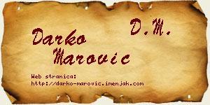 Darko Marović vizit kartica